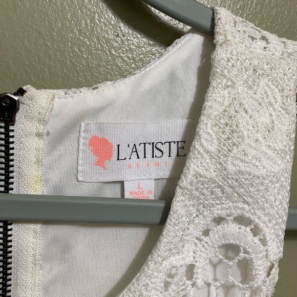 L’ Atiste Two Piece Lace Dress, Size L - Picture 7 of 8